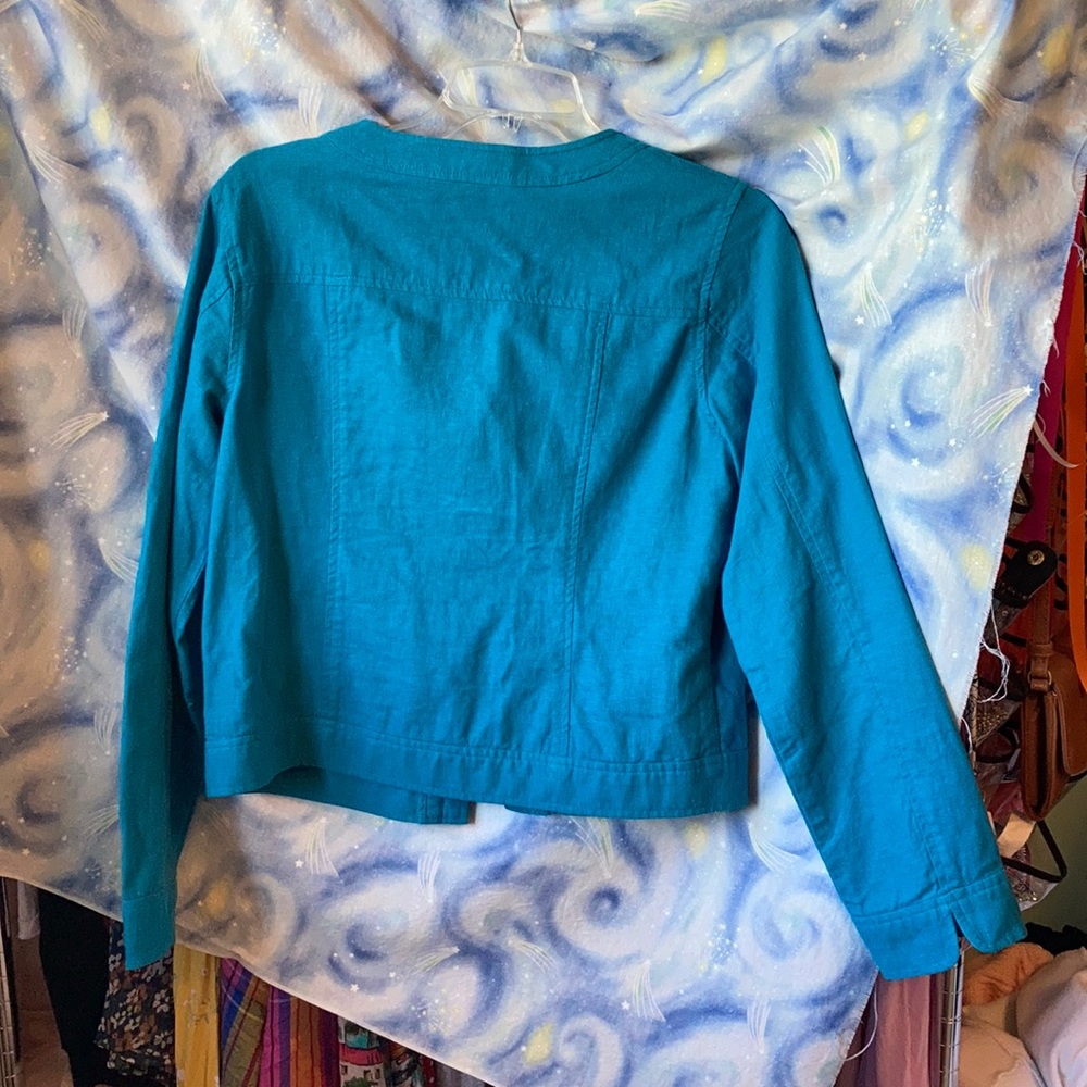 Pendleton Turquoise Skirt/Jacket Set - image 6